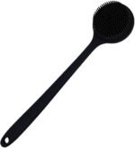 Long Handle Silicone Body Scrubber for Shower, Dual-Sided Back Scrubber Brush with Soft Bristles&Massage Nodes, Exfoliating Bath Brush for Hard to Reach Areas, Easy to Clean & Quick Dry, for Daily Use - Image 4