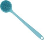 Long Handle Silicone Body Scrubber for Shower, Dual-Sided Back Scrubber Brush with Soft Bristles&Massage Nodes, Exfoliating Bath Brush for Hard to Reach Areas, Easy to Clean & Quick Dry, for Daily Use - Image 3
