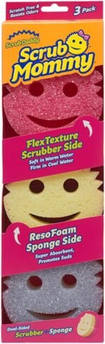 Scrub Daddy Scrub Mommy Sponges - Dish Scrubber + Non-Scratch Cleaning Sponges Kitchen, Bathroom + Multi-Surface Safe - Dual-Sided Dish Sponges for Scrubbing - Online Exclusive (3 Count) - Image 6