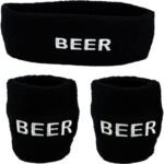 Funny Guy Mugs Party/Rage Unisex Sweatband Set (3-Pack: 1 Headband & 2 Wristbands) - Image 3