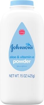 Johnson's Baby Powder with Naturally Derived Cornstarch, Aloe & Vitamin E for Delicate Skin, Hypoallergenic, Free of Parabens, Phthalates & Dyes for Gentle Baby Skin Care, 15 oz - Image 6