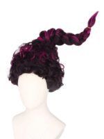 Black Removable Fluffy Beehive Wig for Girls or Women Witch Halloween Costume Wig - Image 4