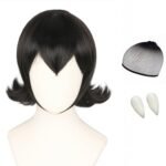 Black Removable Fluffy Beehive Wig for Girls or Women Witch Halloween Costume Wig - Image 14