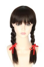 Black Removable Fluffy Beehive Wig for Girls or Women Witch Halloween Costume Wig - Image 13