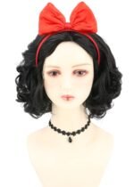 Black Removable Fluffy Beehive Wig for Girls or Women Witch Halloween Costume Wig - Image 10