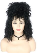 Black Removable Fluffy Beehive Wig for Girls or Women Witch Halloween Costume Wig - Image 11