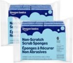 Basics Non-Scratch Dual-Sided Sponges for Nonstick Pots and Pans, Dish Scrubber, All-Purpose, 6-Pack, Packaging May Vary - Image 4