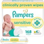 Pampers Sensitive Baby Wipes, Water Based, Hypoallergenic and Unscented, 18 Flip-Top Packs (1008 Wipes Total) [Packaging May Vary]
