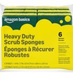 Basics Non-Scratch Dual-Sided Sponges for Nonstick Pots and Pans, Dish Scrubber, All-Purpose, 6-Pack, Packaging May Vary