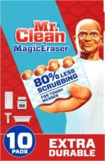 Mr. Clean Magic Eraser Sponge, All Purpose Cleaner, Cleaning Scrubber, Wall, Sneaker, Kitchen, Bathroom, Shower Cleaner, Cleaning Supplies, Melamine Sponge, Cleaning Pads, Extra Durable, 10ct - Image 2
