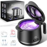 Dental Ultrasonic Retainer Cleaner Machine: Dental Cleaning Pod for Denture/Mouth Guard/Aligner/Night Guard/Braces/Toothbrush Heads/Jewelry - 45kHz Retainer Cleaner with Digital Timer & 200ML - Image 2