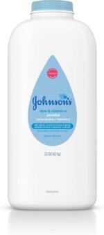 Johnson's Baby Powder with Naturally Derived Cornstarch, Aloe & Vitamin E for Delicate Skin, Hypoallergenic, Free of Parabens, Phthalates & Dyes for Gentle Baby Skin Care, 15 oz - Image 4