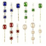 12 PCS Decorative Bobby Pins for Women's Hair, Rhinestone Bobby Pins, Jeweled Hair Pins Decorative Hair Accessories for Women Girls (Blue, Green, Red and Champagne)