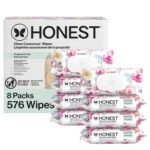 The Honest Company Hypoallergenic Multi-Use Baby Wipes for Sensitive Skin, Geo Mood, 288 Count