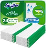 Swiffer Sweep + Mop, Wet Pads Refill, Floor Cleaner for Dirt, Dust, Hair, Cleaning Cloths for Mopping Home, Bathroom, Kitchen, All Purpose Multi-Surface Floor Wipes, Fresh, 24ct - Image 10