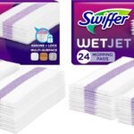 Swiffer WetJet Hardwood Floor Cleaner Spray Mop Pad Refill, Bathroom Cleaning Supplies, Hardwood Floor Cleaner, Multi Surface, 24 Count