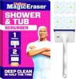 Mr. Clean Magic Eraser Shower & Tub Scrubber, Bathroom Cleaner, All in One Bathroom Cleaner, Lemon Starter Kit, 1 Scrubber & 2 Foaming Magic Erasers - Image 3