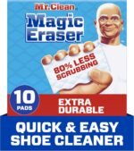 Mr. Clean Magic Eraser Sponge, All Purpose Cleaner, Cleaning Scrubber, Wall, Sneaker, Kitchen, Bathroom, Shower Cleaner, Cleaning Supplies, Melamine Sponge, Cleaning Pads, Extra Durable, 10ct - Image 6