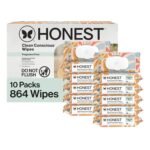 The Honest Company Hypoallergenic Multi-Use Baby Wipes for Sensitive Skin, Geo Mood, 288 Count - Image 21