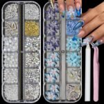 2 Box 3D Flower Nail Charms and Gems, Colorful Nail Rhinestones Charms for Nails Art Jewels Design Decor(Colorful 1) - Image 15
