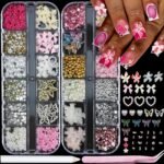 2 Box 3D Flower Nail Charms and Gems, Colorful Nail Rhinestones Charms for Nails Art Jewels Design Decor(Colorful 1) - Image 16