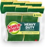 Scotch-Brite Heavy Duty Scrub Sponge, 6 Kitchen Sponges Designed for Tough Messes in the Kitchen that Last 3X Longer*, Best for Cast Iron Skillets and Outdoor Grills, Flexible, Durable, and Strong - Image 6