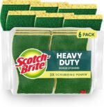 Scotch-Brite Heavy Duty Scrub Sponge, 6 Kitchen Sponges Designed for Tough Messes in the Kitchen that Last 3X Longer*, Best for Cast Iron Skillets and Outdoor Grills, Flexible, Durable, and Strong - Image 7