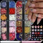 2 Box 3D Flower Nail Charms and Gems, Colorful Nail Rhinestones Charms for Nails Art Jewels Design Decor(Colorful 1) - Image 6