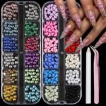 2 Box 3D Flower Nail Charms and Gems, Colorful Nail Rhinestones Charms for Nails Art Jewels Design Decor(Colorful 1) - Image 8