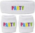 Funny Guy Mugs Party/Rage Unisex Sweatband Set (3-Pack: 1 Headband & 2 Wristbands) - Image 5