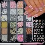 2 Box 3D Flower Nail Charms and Gems, Colorful Nail Rhinestones Charms for Nails Art Jewels Design Decor(Colorful 1) - Image 10