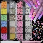 2 Box 3D Flower Nail Charms and Gems, Colorful Nail Rhinestones Charms for Nails Art Jewels Design Decor(Colorful 1) - Image 25