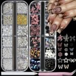 2 Box 3D Flower Nail Charms and Gems, Colorful Nail Rhinestones Charms for Nails Art Jewels Design Decor(Colorful 1) - Image 21