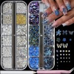 2 Box 3D Flower Nail Charms and Gems, Colorful Nail Rhinestones Charms for Nails Art Jewels Design Decor(Colorful 1) - Image 20