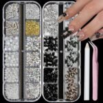 2 Box 3D Flower Nail Charms and Gems, Colorful Nail Rhinestones Charms for Nails Art Jewels Design Decor(Colorful 1) - Image 19