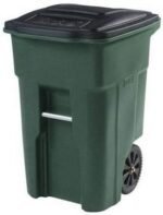 Toter 79296-R1200 96 Gallon Black Trash Can with Wheels and Attached Lid - Image 8