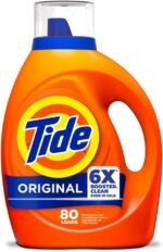 Tide Laundry Detergent Liquid, Original Scent, 64 Loads, 80 FL OZ, Works on 100% of Common Stains, Laundry Soap, Liquid Laundry Detergent - Image 4