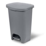 Glad 20 Gallon Trash Can - Plastic Kitchen Waste Bin with Odor Protection of Lid - Hands Free with Step On Foot Pedal and Garbage Bag Rings, Black