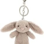 Miokkley Cute Bunny Plush Keychain for Backpack, 3.5" Inch Mini Rabbit Keychain Purse Charm Pendant Gift for Women