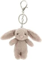 Miokkley Cute Bunny Plush Keychain for Backpack, 3.5" Inch Mini Rabbit Keychain Purse Charm Pendant Gift for Women