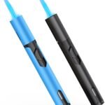 Torch Lighters Butane Lighter 2 Pack Windproof Adjustable Jet Flame Torch Lighter, Butane Refillable Gas Torch Lighter for Candles Grill BBQ Fireplaces Camping ((Not Prefilled)