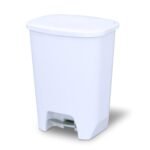 Glad 20 Gallon Trash Can - Plastic Kitchen Waste Bin with Odor Protection of Lid - Hands Free with Step On Foot Pedal and Garbage Bag Rings, Black - Image 5