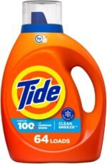 Tide Laundry Detergent Liquid, Original Scent, 64 Loads, 80 FL OZ, Works on 100% of Common Stains, Laundry Soap, Liquid Laundry Detergent - Image 24
