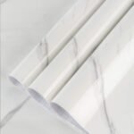 BAYYA Extra Wide Marble Granite Peel and Stick Wallpaper Ivory White 31.5x157inch Smooth Light Countertop Contact Paper for Kitchen Bathroom Self-Adhesive Waterproof Marble Wall Paper Roll Vinyl Wrap - Image 3