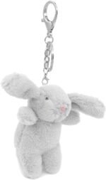 Miokkley Cute Bunny Plush Keychain for Backpack, 3.5" Inch Mini Rabbit Keychain Purse Charm Pendant Gift for Women - Image 5