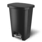 Glad 20 Gallon Trash Can - Plastic Kitchen Waste Bin with Odor Protection of Lid - Hands Free with Step On Foot Pedal and Garbage Bag Rings, Black - Image 8