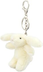 Miokkley Cute Bunny Plush Keychain for Backpack, 3.5" Inch Mini Rabbit Keychain Purse Charm Pendant Gift for Women - Image 3