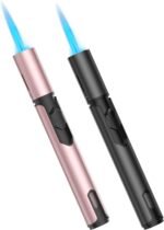 Torch Lighters Butane Lighter 2 Pack Windproof Adjustable Jet Flame Torch Lighter, Butane Refillable Gas Torch Lighter for Candles Grill BBQ Fireplaces Camping ((Not Prefilled) - Image 2