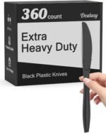 Dealusy 360 Count Extra Heavy Duty Clear Plastic Knives Disposable, BPA-Free, Heat Resistant, Solid and Durable Disposable Knives Bulk, Premium Plastic Knives heavy duty for Party Supply - Image 2