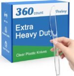 Dealusy 360 Count Extra Heavy Duty Clear Plastic Knives Disposable, BPA-Free, Heat Resistant, Solid and Durable Disposable Knives Bulk, Premium Plastic Knives heavy duty for Party Supply - Image 4